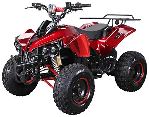 Quad elettrico S-10 per bambini, colore rosso metallizzato, 1000 Watt