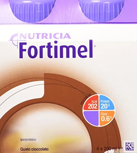 Nutricia Fortimel Integratore Nutrizionale Iperproteico Gusto Cioccolato 4 X 200 Ml