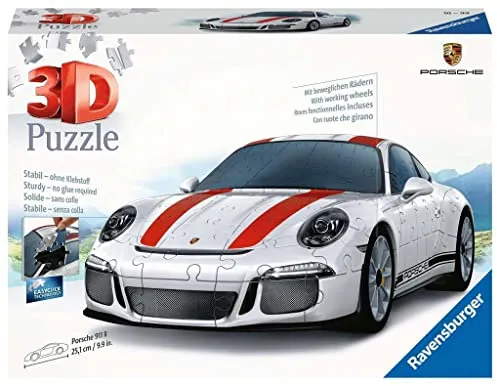 Ravensburger - Puzzle 3D, Porsche 911, per Adulti e Bambini 10+ Anni, Idea Regalo, 133 Pezzi