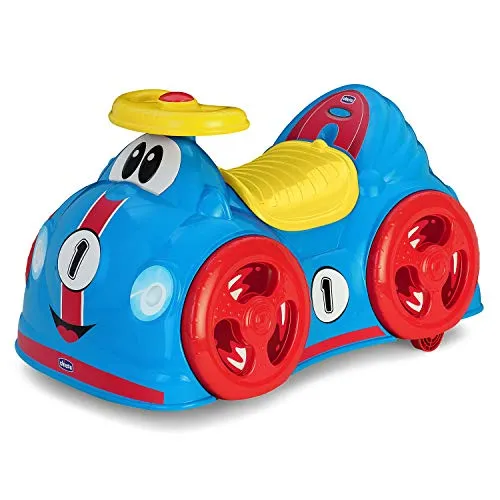 Chicco Macchina Cavalcabile per Bambini All Around Boy, Macchinina Bimba con Clacson che Suona, Ruote Piroettanti e Vano Portaoggetti, Blu, Max 20 Kg, Giochi per Bambini 1-3 Anni