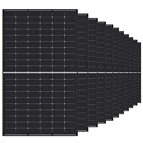 Kit Pannelli Solari Fotovoltaico 6.1 KW Kit Pannello Monocristallino 120 Celle PERC Ad Alta Efficienza 21.3% Per Tetti Balconi Camper Accumulo Energia Risen Titan S Cornice Nera (6150 watt)