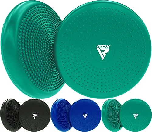 RDX Cuscino Propriocettivo Yoga Training Equilibrio Extra Spesso PVC, Air Balance Cuscino Stabilità Core Fitness Allenamento di Coordinazione e Schiena con Pompa a Mano