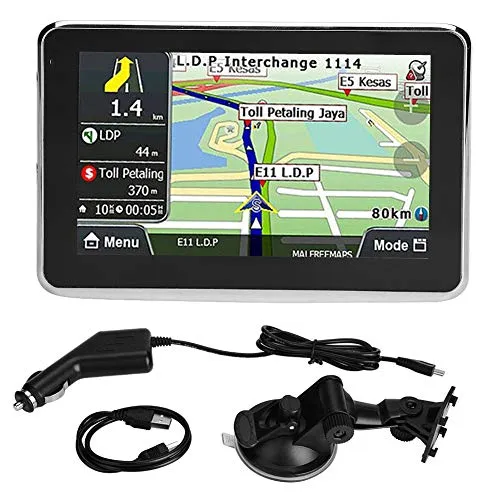 EBTOOLS Navigazione GPS per auto, Navigatore da 5 pollici universale Navigatore per auto Navigazione GPS da 256MB 8GB MP3 FM Europa Mappa