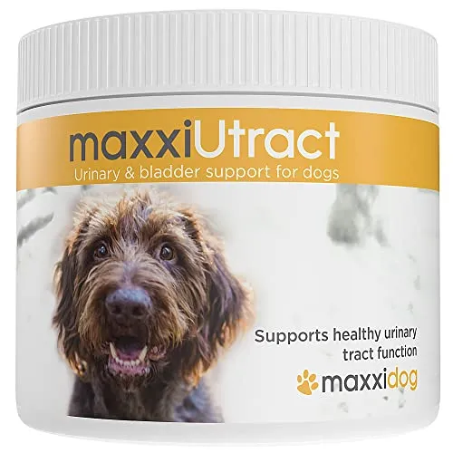 maxxipaws – maxxiUtract Integratore per l’apparato urinario & vescica del cane – Aiuta a prevenire le IVU (infezioni delle vie urinarie) recidive – Formula al mirtillo rosso – polvere 150 g