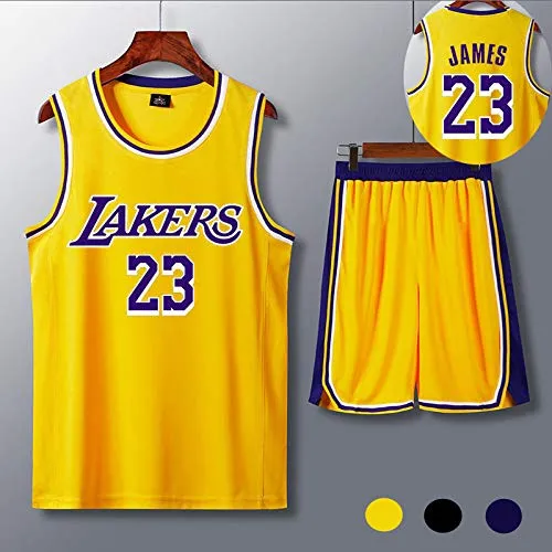 Maglie da Basket da Uomo, Maglia Nba Lakers Lebron James # 23, Gilet T-Shirt Senza Maniche Per Abbigliamento Sportivo, Divise da Basket Per I Fedeli Fan Di Lakers