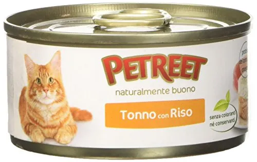 PETREET Tradizionale Tonno Riso - Confez. da 48 Pezzi x 85 gr