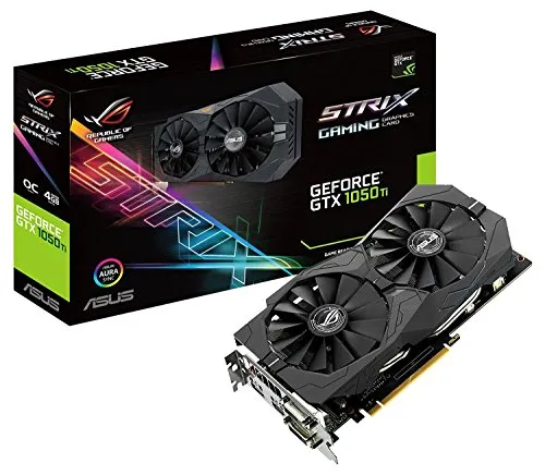 Asus GeForce STRIX-GTX1050TI-O4G-GAMING Scheda Grafica da 4 GB, DDR5, 1493 MHz