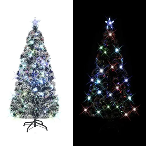 vidaXL Albero di Natale Artificiale LED 210cm 280 Rami con Supporto Natalizio