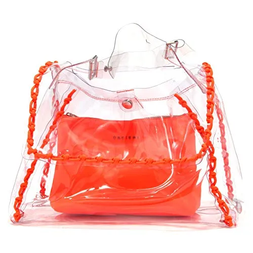 Orciani 4383J borsa donna SVEVA FLUO pvc/leather fluo shoulder bag woman [ONE SIZE]