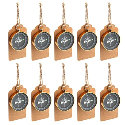 TOYMYTOY Compass Decorazione a sospensione 10Pcs - Bomboniere personalizzate per feste di compleanno