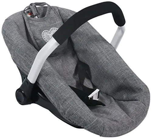 Bayer Chic 2000 708 76 - Seggiolino da Auto per Bambole, in Jeans, Colore: Grigio