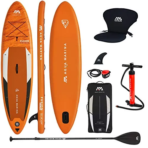 Aqua Marina Fusion 2021 - Tavola gonfiabile per sup Board con seggiolino per kayak