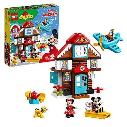 LEGO DUPLO Disney La Casa delle Vacanze di Topolino, Set da Costruzione per Bambini di 2 anni con le Figure di Topolino, Minni, Pippo e Pluto, 10889