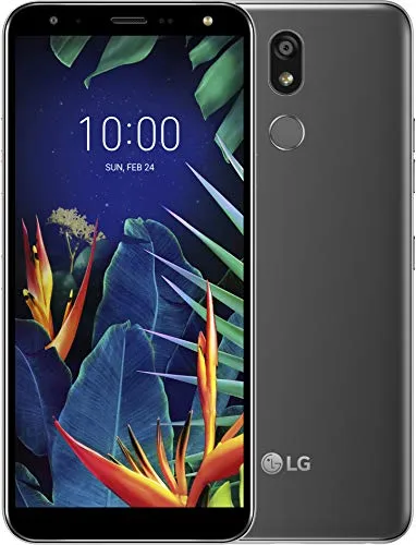 LG K40 Dual SIM Smartphone Android con display FullVision 5,7'', Intelligenza artificiale, fotocamera 16MP + 8MP frontale con flash, 6 Test militari superati, Audio DTS X, New Platinum Grey [Italia]