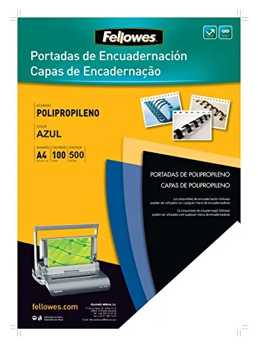 Fellowes-54771 Portadas e destinati ad essere legati in polipropilene, formato A4, colore: blu