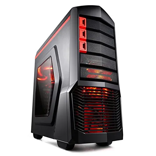 Itek ITGCL02 The Alien Gaming Case Middle Tower, USB 3.0, 3 Ventole da 12 cm Fan, Docking, Nero