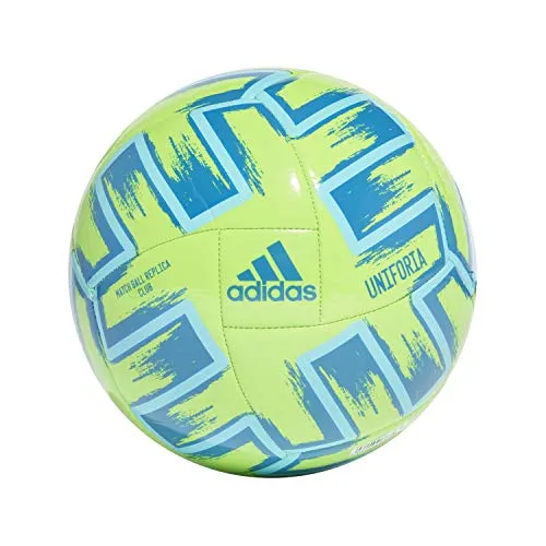 Adidas UNIFO CLB, Pallone da Calcio Uomo, Solar Green/Bright Cyan/Glory Blue, 5