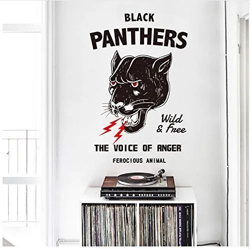 Adesivo Murale Black Panthers Cool Sticker Per Boy Rabbia Della Voce Pvc Adesivi Creativi Fai-Da-Te Per Soggiorno Bar Poster