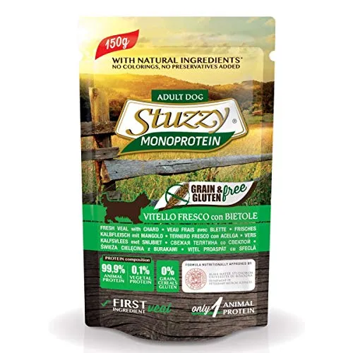 Stuzzy Monoprotein Grain&Gluten Free Vitello Fresco con Bietole 150 gr