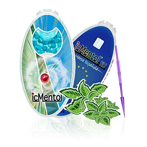 icMentol-100 palline di sigaretta, Capsule per sigarette aromatizzate, Sigarette al mentolo (Menta ghiacciata, ice mint)