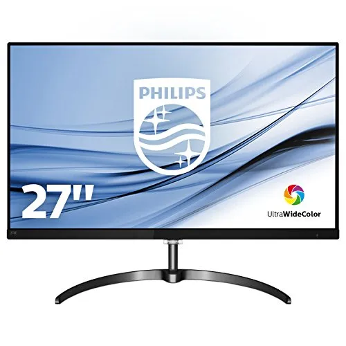 Philips 276E8FJAB Monitor 27", 2560 x 1440, LED IPS, Ultra Wide Color, Flicker Free, 3 Side Frameless, Audio Integrato, HDMI, Display Port, VGA, Nero