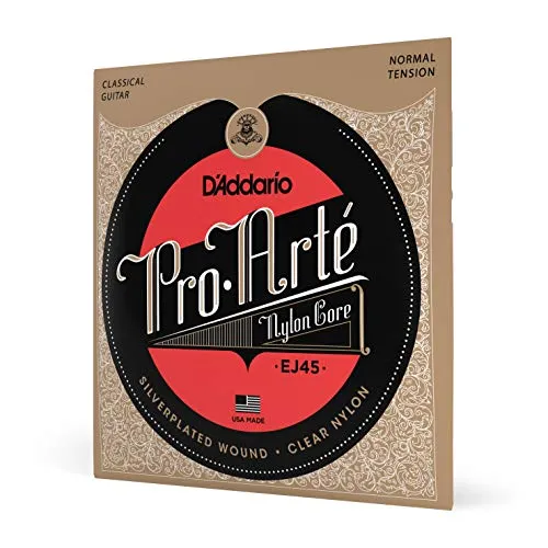 D'Addario Corde Chitarra Classica | EJ45 | Classic Nylon | Corde per Chitarra Classica | Tensione Normale | 1 Pacchetto