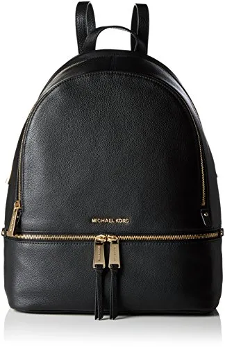Michael Kors Rhea Zip Lg Backpack - Borse a zainetto Donna, Nero (Black), 15x35x30 cm (W x H L)