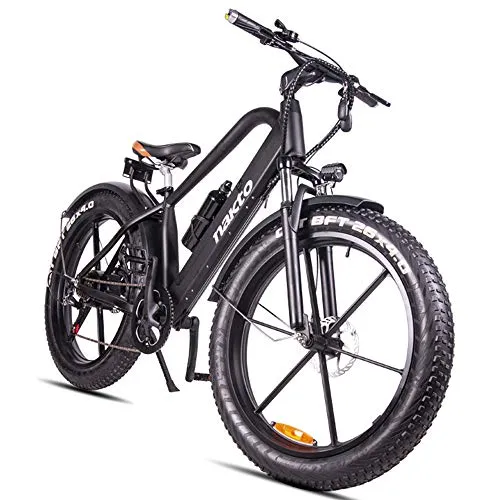 HJHJ Mountain Bike elettrica, Bicicletta Ibrida da 26 Pollici/Batteria al Litio 18650 48V Ammortizzatore Idraulico a 6 velocità e Freni a Disco Anteriori e Posteriori (Larghezza Pneumatici 4 Pollici)