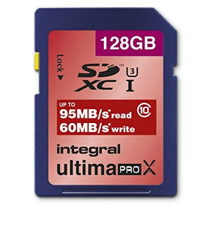 Integral UltimaPro X UHS-1 U3 - Scheda SDXC classe 10, 128 GB, 98 MB/s