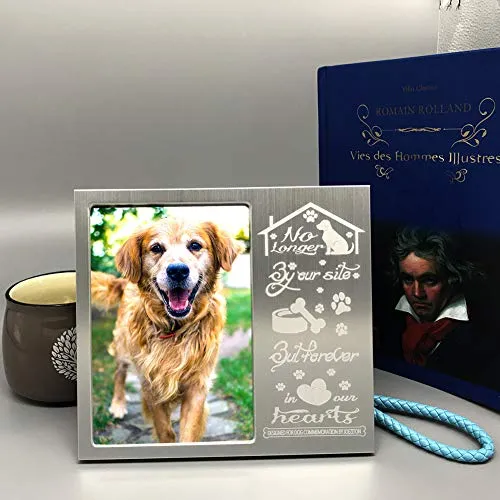 DJLOOKK Pet Memorial Coming Soul Souvenir Dog Commemorative Photo Frame 6 Pollici Cornice per Foto Cornice per Foto Cornice in Alluminio,B