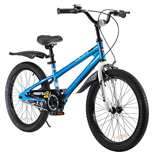 RoyalBaby bicicletta per bambini ragazza ragazzo Freestyle BMX bicicletta bambini bici per bambini 20 pollici blu