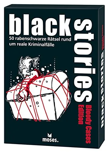 moses. Verlag GmbH Black Stories Bloody Cases Edition: 50 rabenschwarze Rätsel rund um Reale Kriminalfälle