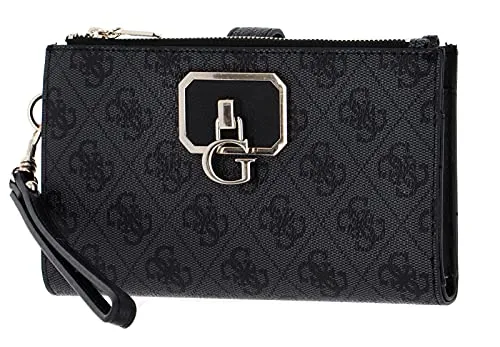 Guess Alisa SLG Double Zip Wallet Coal