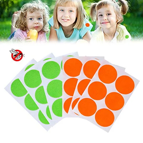 Mroobest Mosquito Repellent Stickers, Ingredienti Naturali repellenti per Insetti Adatti a Bambini e Adulti, Protezione Efficace per 12-24 Ore (60pc)