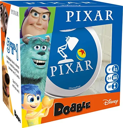 Asmodee , Dobble Pixar , Card Game , Ages 6+ , 2-8 Players , 15 Minutes Playing Time
