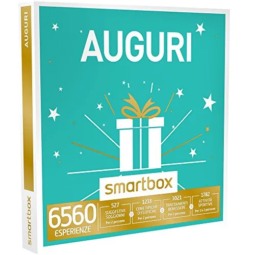 Smartbox - Auguri - 6560 Esperienze Tra Soggiorni, Attività Di Gusto o Svago, Cofanetto Regalo, Multiattività