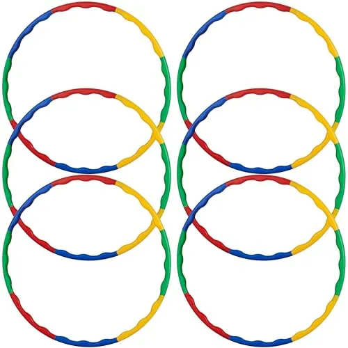 Bramble - 6 Cerchio Hula Hoop Bambini - Cerchi Ginnastica Ritmica 80cm - Regolabile e Removibile