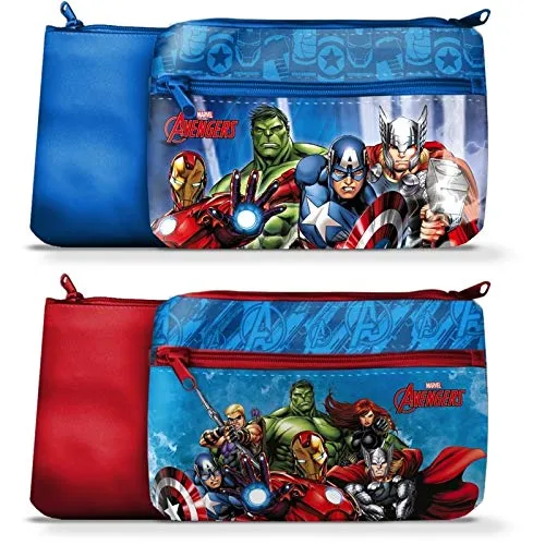 Star Marvel Avengers - Borsa per il trucco, 24 x 15 cm, 2 colori assortiti