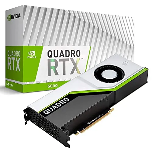 PNY Quadro RTX 5000 Professional Scheda grafica 16GB GDDR6 PCI Express 3.0 x16, doppio slot, 4x DisplayPort, supporto 8K, ventola attiva ultra silenziosa