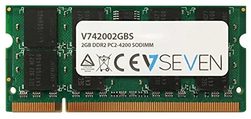 V7 V742002GBS V7 2GB DDR2 PC2-4200 533Mhz SO DIMM Notebook Modulo di memoria - V742002GBS
