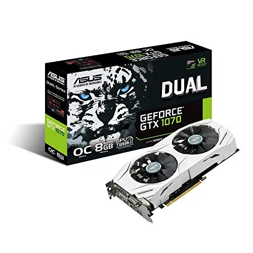 Asus GeForce GTX 1070 DUAL-GTX1070-O8GScheda Grafica, 8 GB, GDDR5