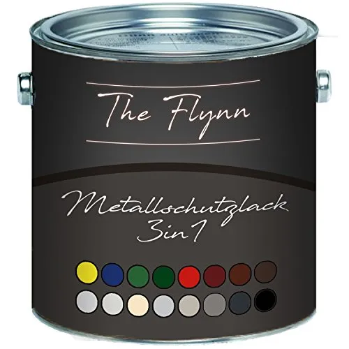 The Flynn vernice protettiva per metallo 3 in 1 di alta qualità vernice protettiva per metallo 3 in 1, ferro, alluminio, zinco e acciaio, antiruggine, primer e rivestimento in uno, Grigio