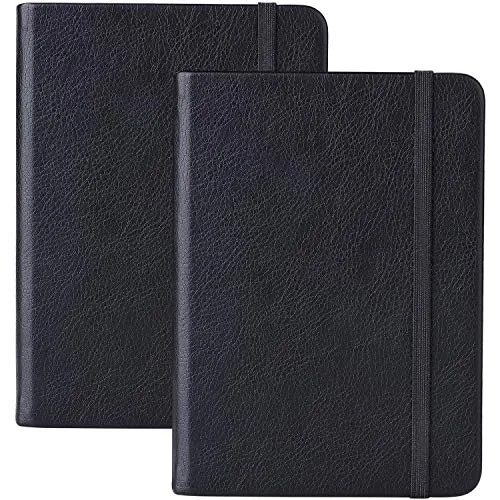 A6 Taccuino/Pocket Notebook - Notebook Soft Cover Esecutivo con Pocket + Divisore Pagina, a Banda, 160 Pagine per Ciascuno, A6, 14,5X10,5 cm