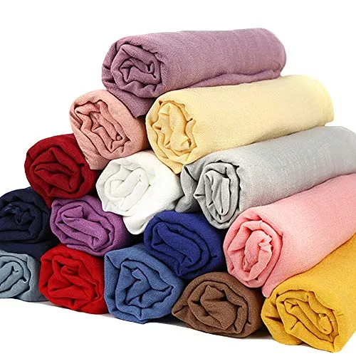 YOUMU 57” Larghezza Colori Puri Tessuto di Lino di Cotone per DIY Materiale Organico Artigianato Naturale Vestito Tenda Abiti (Beige, Venduto al Metro)