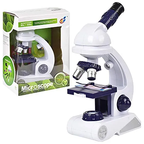 INEP Bambini Microscopio Set, i Ragazzi Principiante microscopio STEM Interesse Kit 80X-200X-450X Cancella microscopio per Bambini nei Giocattoli di Scienza della Formazione e dell'istruzione