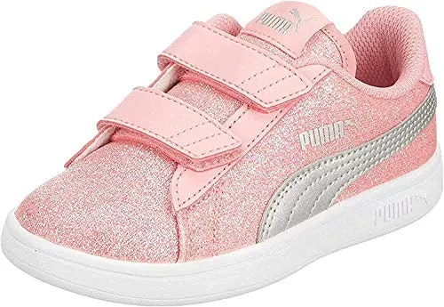 PUMA Smash v2 Glitz Glam V PS, Scarpe da Ginnastica, Rosa, 32 EU