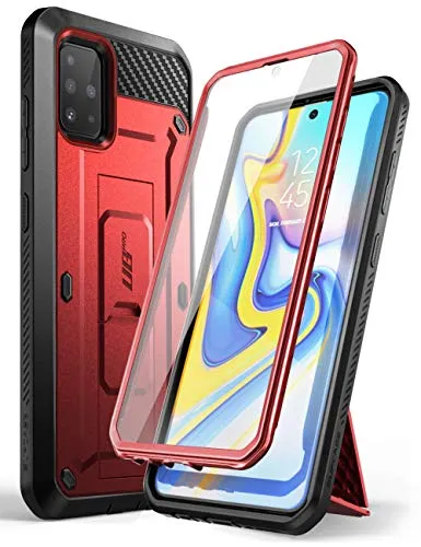 SUPCASE Cover Samsung A51 Custodia 360 con Pellicola Protettiva Integrata [Serie Unicorn Beetle PRO] Rugged Case per Samsung Galaxy A51 2020, Ruddy