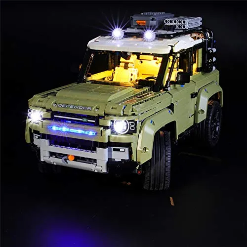 ZHLY Kit di luci LED per Lego 42110 Technic Land Rover Defender, Set di Luci Illuminazione per Lego 42110 (Modello Lego Non Incluso)