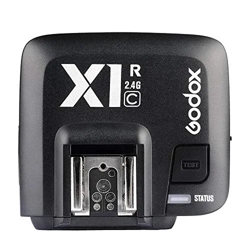 Godox X1R-C Trigger remoto a 32 canali e raggruppamento wireless, per flash TTL, 1/8000s, adatto a fotocamere Canon EOS e trasmettitore Godox X1T-C