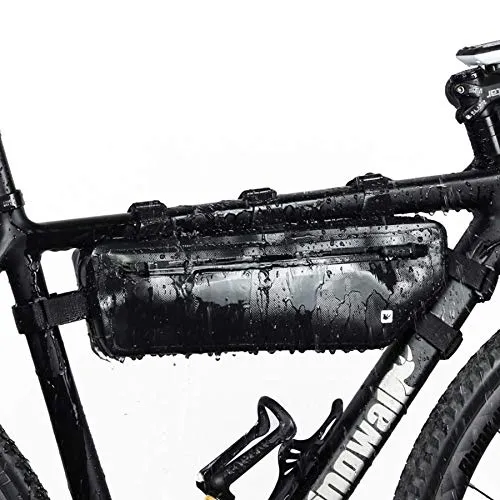 Selighting Borsa Bici,Borsa Triangolare da Bicicletta Telaio 100% Impermeabile Borsa Frontal Sacchetto per Casual/Trekking/MTB/Mountain Biking, 2,5L (Nero)